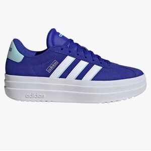 NEW💙 adidas VL Court Bold shoes in the Lucid Blue Cloud White Semi Flash Aqua